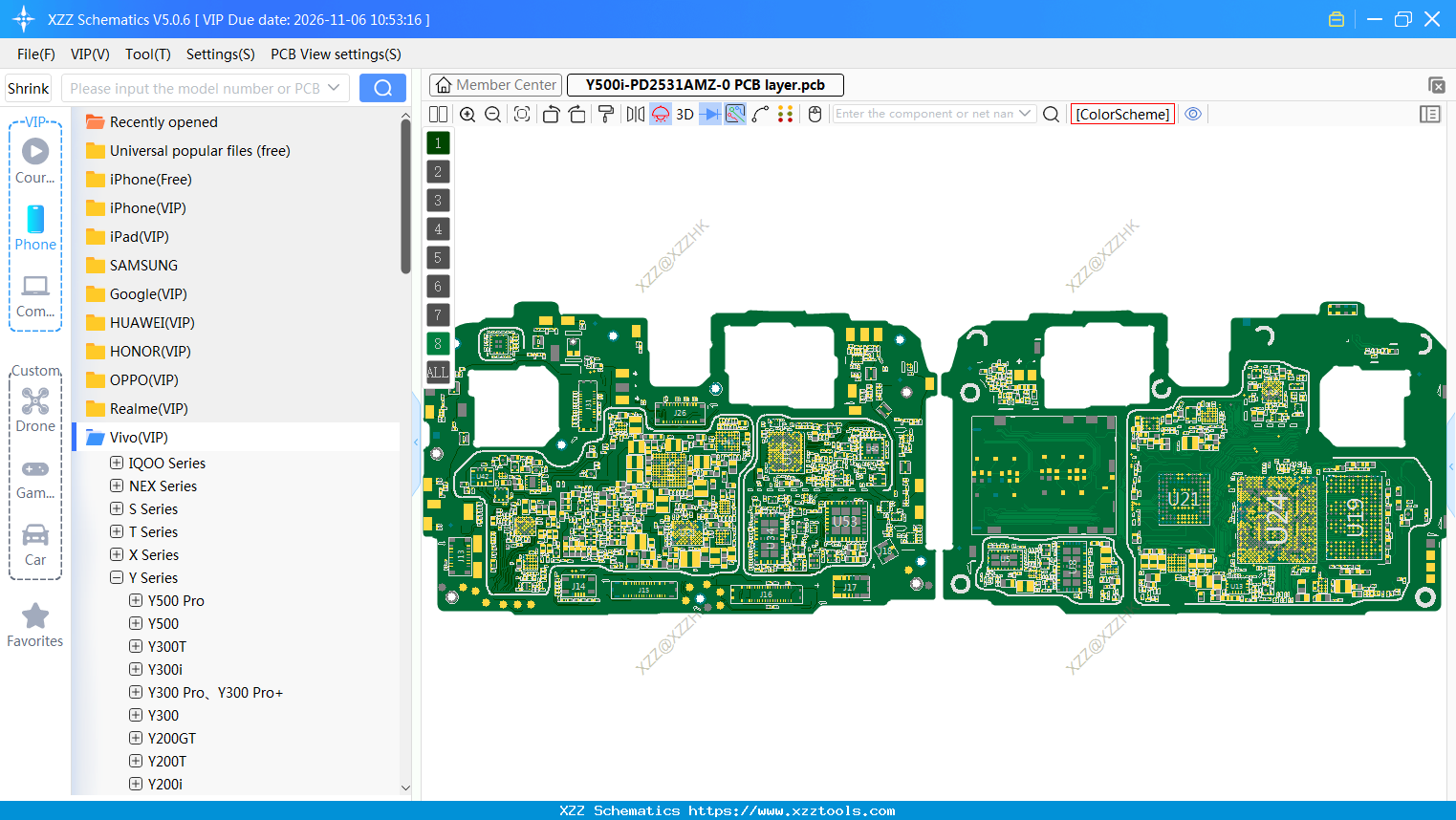 Vivo Y500i-PD2531AMZ-0 PCB Layer